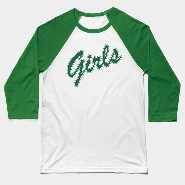 FRIENDS shirt design - "Girls" iconic logo (Green, Rachel) Baseball T-Shirt by stickerfule